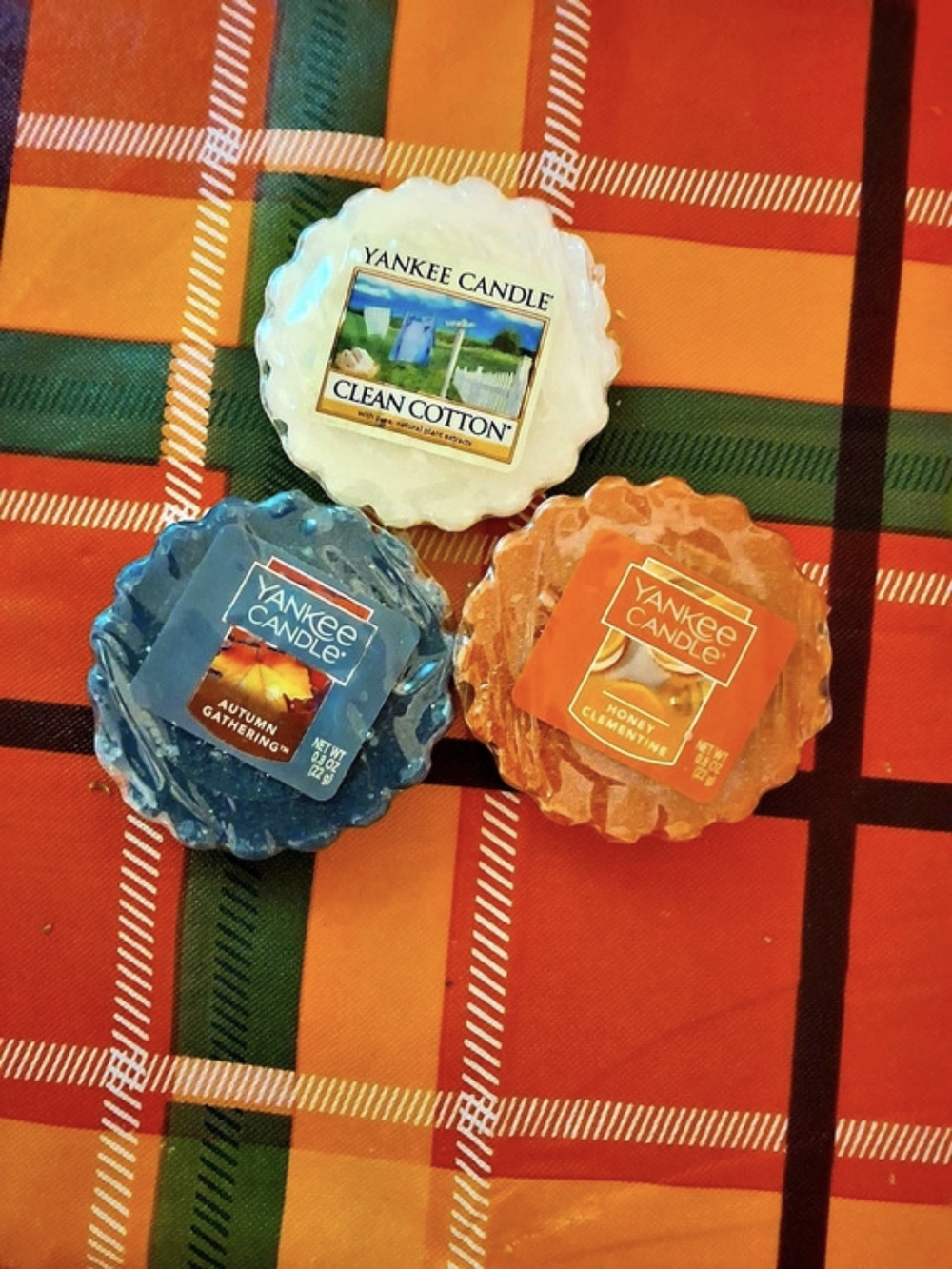 Yankee Candle Tart Wax Melts Lot of 3 White & Blue